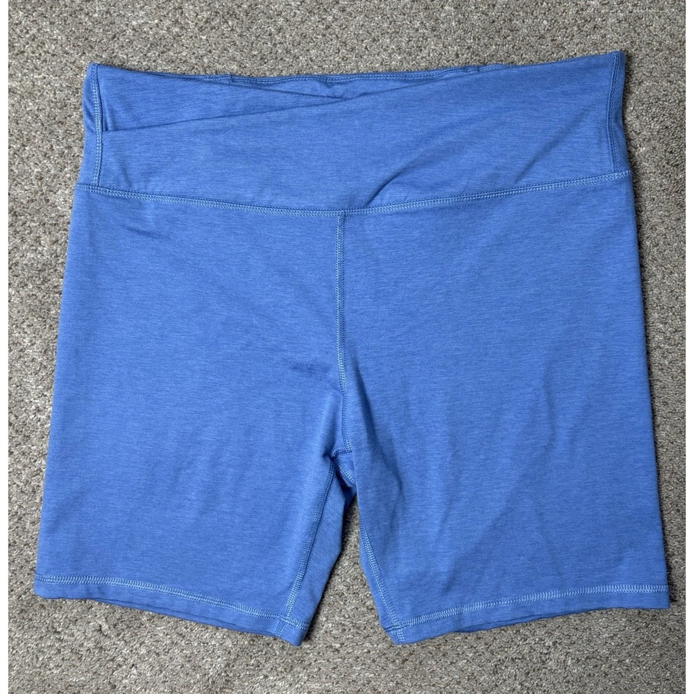 Outdoor Voices Warmup 6" Shorts Women's XXL 2XL Solid Blue Athletic Biker Shorts